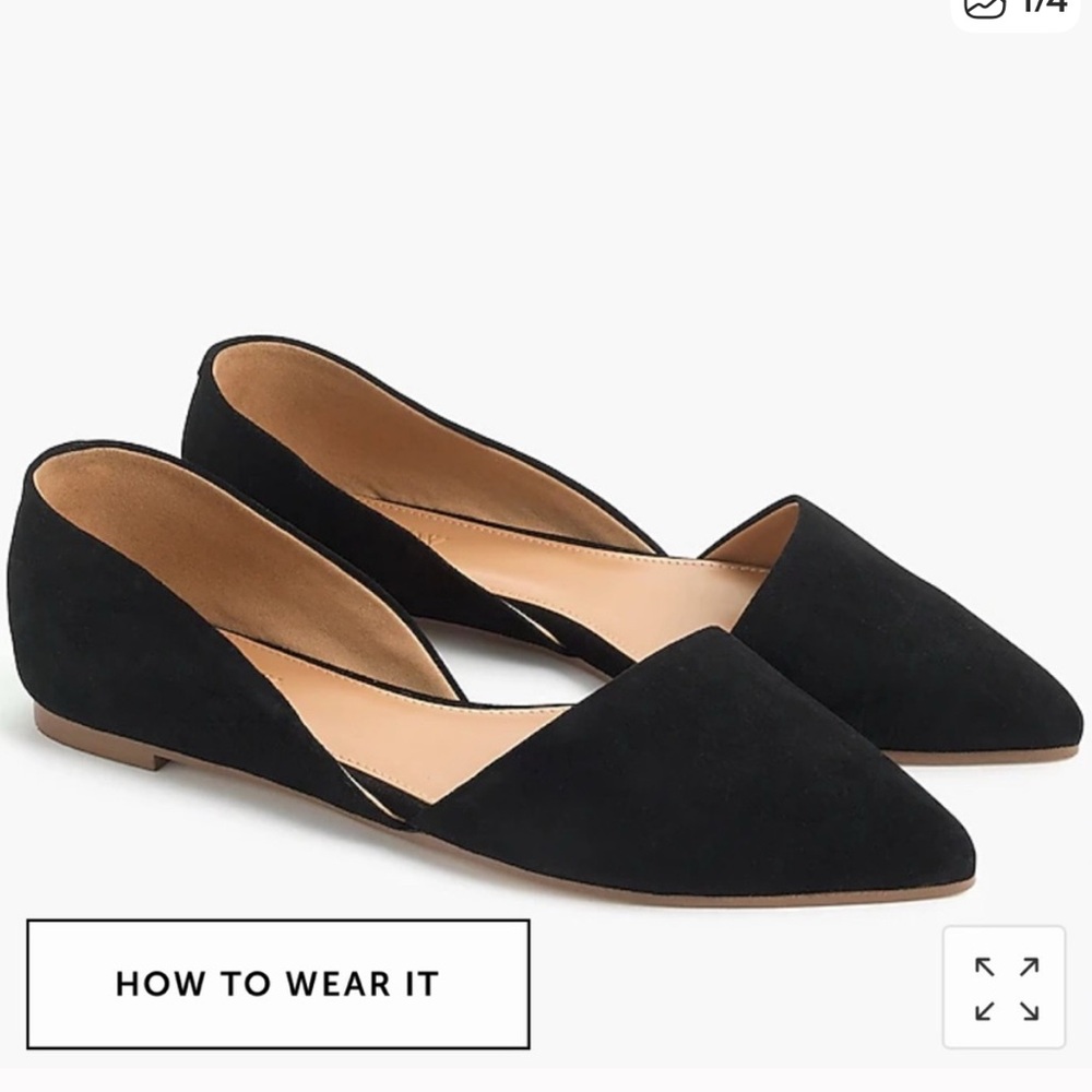 J. Crew Sueded Zoe D’Orsay Women's Flats